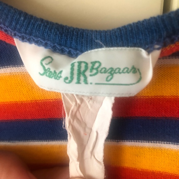 VINTAGE SEARS JR BAZAAR CARDIGAN 70’s STRIPES TIE BELT AT WAIST THIN TERRYCLOTH? - Picture 8 of 8